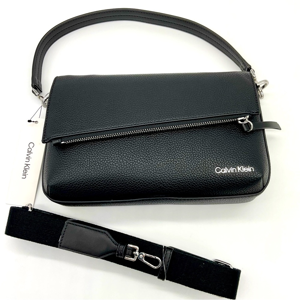 NWT Black Calvin Klein Elegant Shoulder or Crossbody Bag